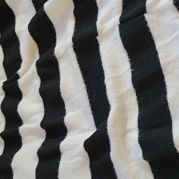 Allen B Allen Schwartz stripe flyaway open cardigan - Picture 7 of 11